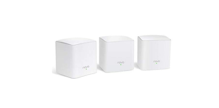 3 יחידות מגדילי טווח Tenda MW5c בטכנולוגיית MESH