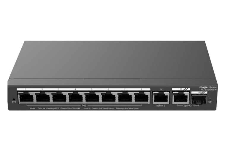 RG-ES210GS-P, 10-Port Gigabit