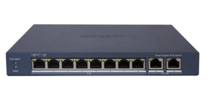 מתג Hikvision 8+2 Gigabit PoE DS-3E1510P-EI