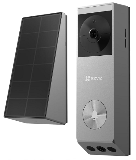דורבל Ezviz EP3x Pro Dual Lenses עם פנל ובטרייה